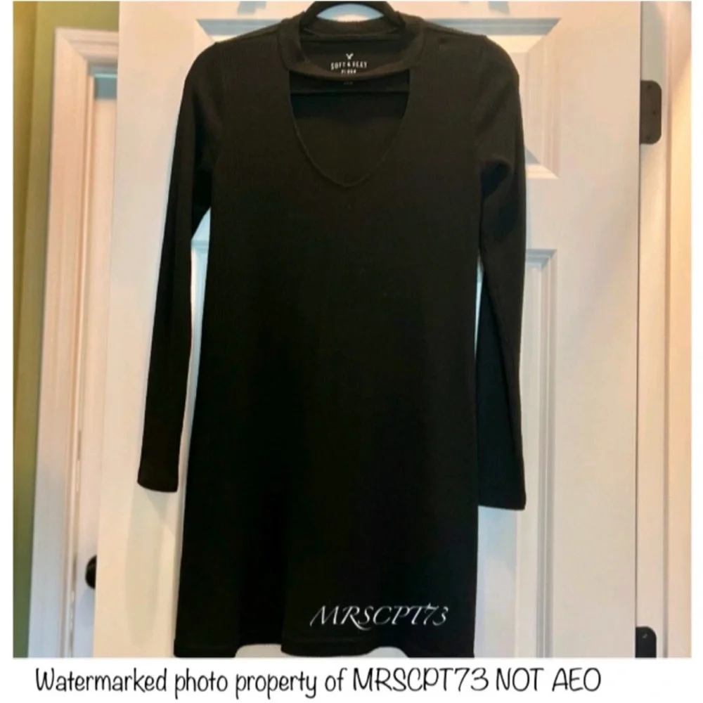 3/$19 American Eagle Soft N Sexy Plush ribbed keyhole long sleeve Tunic blouse - Picture 10 of 13